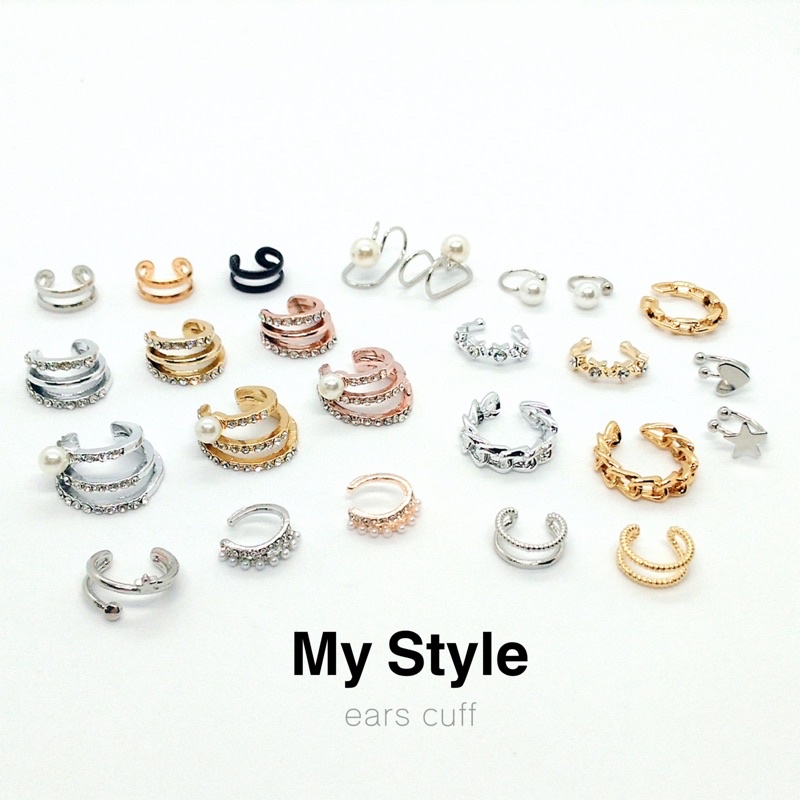 แบบมากที่สุด Ear Cuffs Fashion ต่างหูหนีบใบหู/กระดูกหู