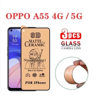 ฟิล์มกระจกนิรภัยเซรามิค สําหรับ OPPO A55 4G 5G A16K A16 A95 OPPO A94 4G A11S A56 5G A53 A54 A74 A53S A5 A9 A15 (3 ชิ้น)