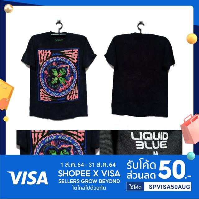 เสื้อวง KISS ป้าย Liquidblue สิขสิทธิ์แท้ สินค้ามือ1 นำเข้าจากUSA