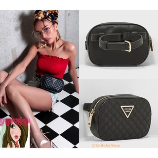 กระเป๋าคาดเอว GUESS Varsity Pop Belt Bag Black ของแท้ พร้อมส่ง