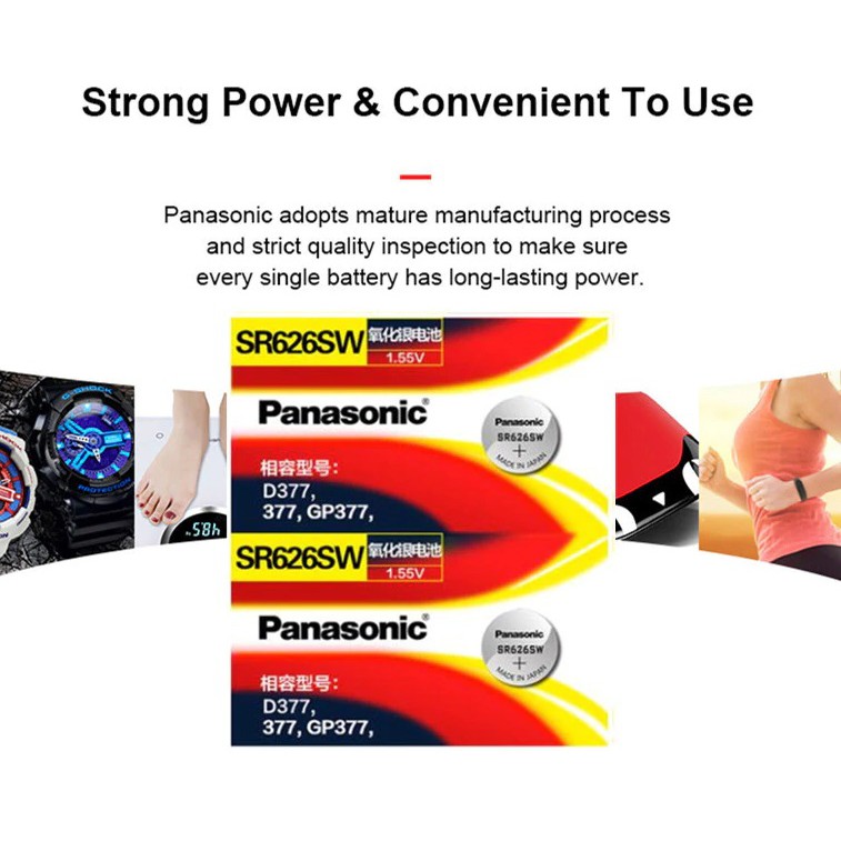ถ่านกระดุม ถ่านนาฬิกา  Panasonic SR626SW หรือเบอร์ 377 ก้อนล่ะ 30 บาท ราคา ถูกที่สุด ดีลบีเคเค แกลเลอรีภาพที่ 5