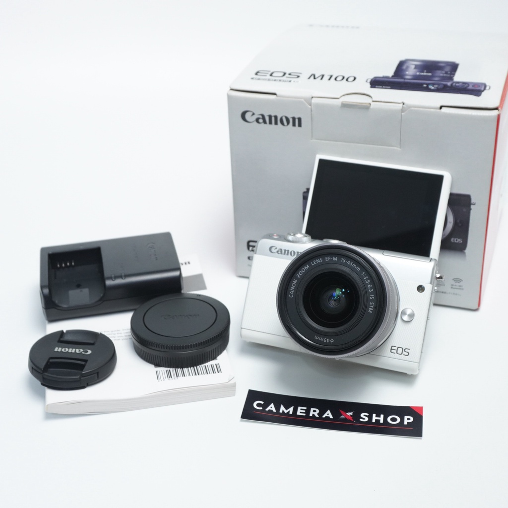 Canon EOS M100 สีขาว อดีตประกันร้าน ครบกล่อง