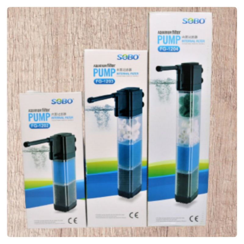 ปั๊มน้ำกรองในตู้ปลากรองขี้ปลากรองน้ำใสสะอาดSOBO.FG1202.FG1203.FG1204