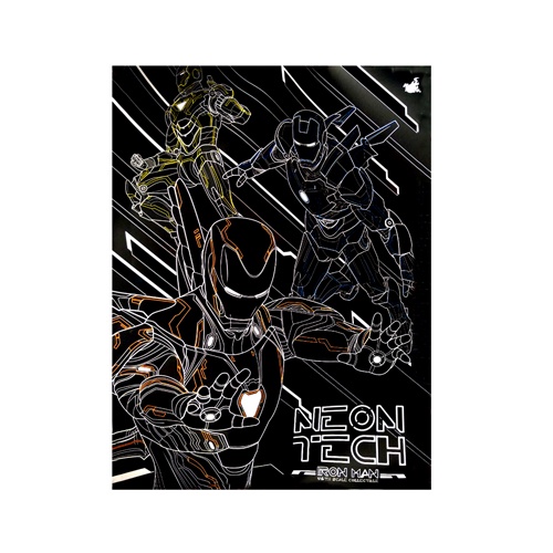 Hot Toys โปสเตอร์ ของสะสม PPOS004N Neon Tech Iron Man Poster