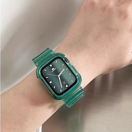 สายนาฬิกาข้อมือ แบบใส สําหรับ iwatch7 41 มม. 45 มม. iwatch series 7 6 se 5 4 3 40 มม. 44 มม. 38 มม. 42 มม. - รูปที่ 5