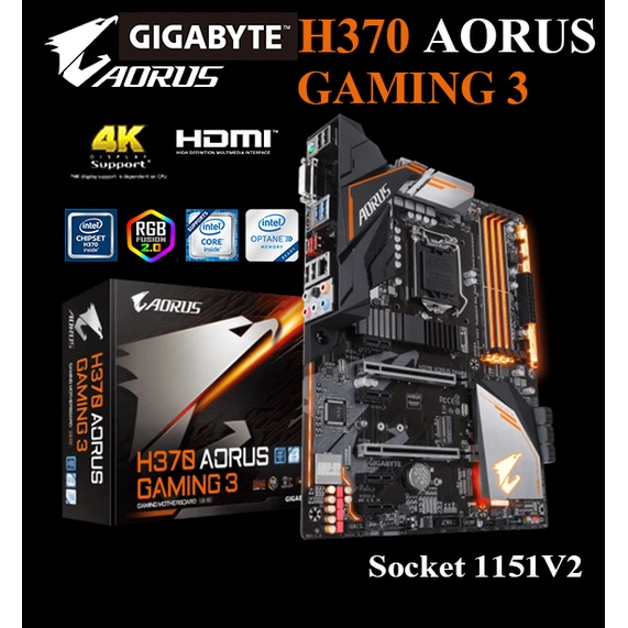 Mainboard INTEL GIGABYTE H370 AORUS GAMING 3 (Socket 1151V2) มือสอง พร้อมส่ง แพ็คดีมาก!!!