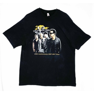 [100% Cotton] เสื้อยืด ผ้าฝ้าย พิมพ์ลาย The Joshua Tree Tour No Labe NBmgci89JNahmn34 สีดํา สําหรับผู้ชาย