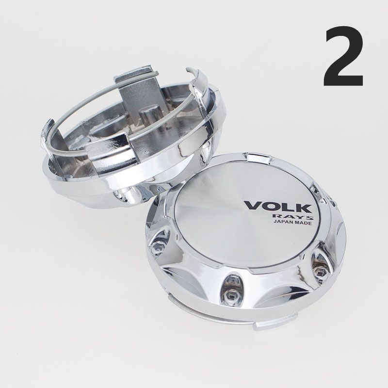4pcs 64mm rays racing center hub cap volk emblem wheel hubcaps black ...