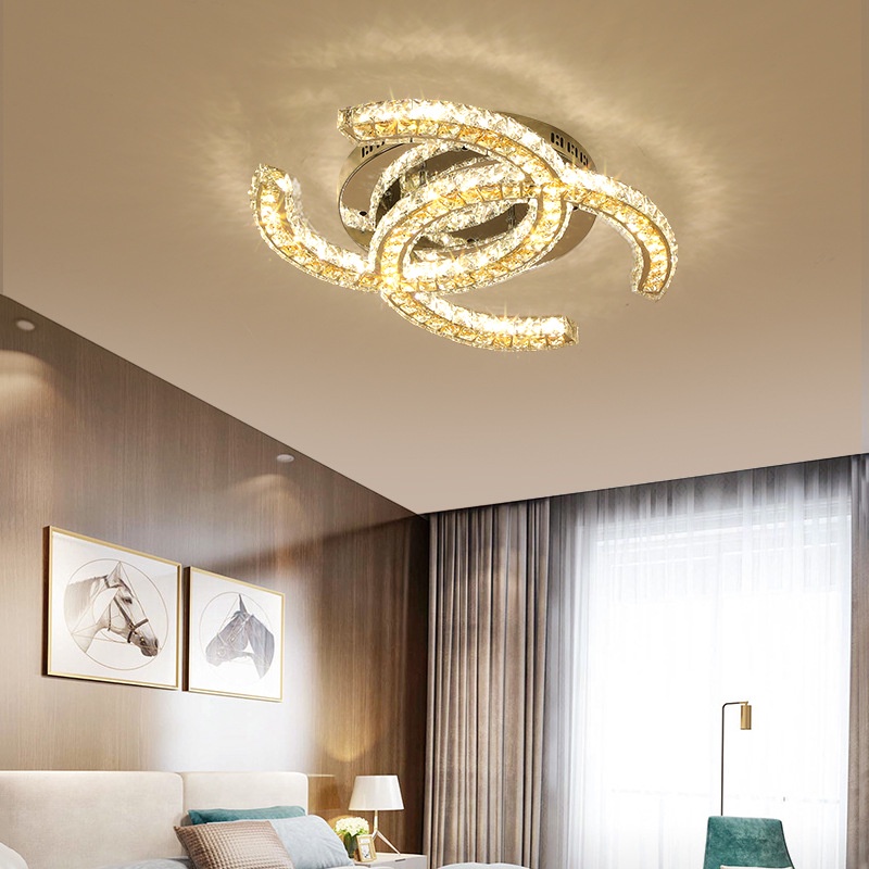 โคมไฟเพดานคริสตัล Creative Fixtures K9 โคมไฟคริสตัลสําหรับห้องนั่งเล่นโคมไฟเพดาน/แขวนอุปกรณ์เสริม