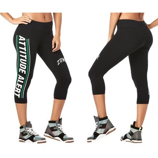 Zumba Attitude Alert Capri Leggings (กางเกงเลคกิ้งออกกำลังกายซุมบ้าและโยคะ)