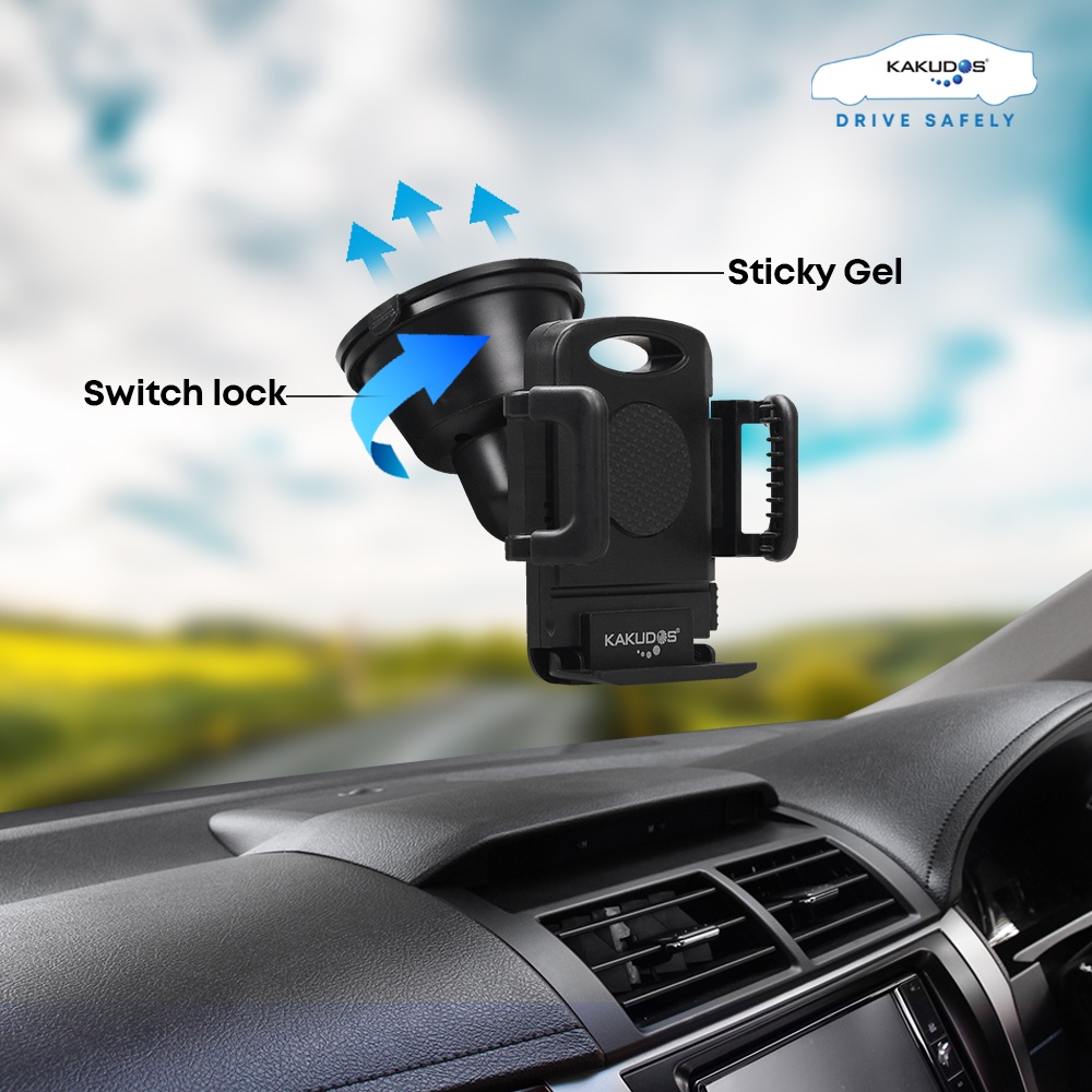 [โค้ดลด KAKUDEC60 ลด60] KAKUDOS 258 ที่วางโทรศัพท์ในรถยนต์ สำหรับติด คอนโซล/กระจก | ประกันศูนย์ - รูปที่ 2