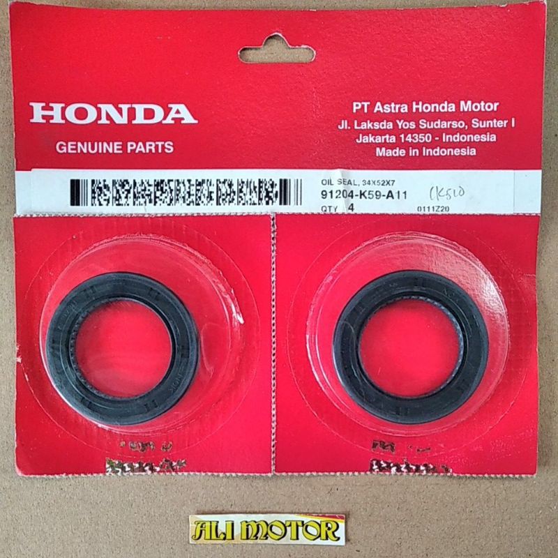 ซีลเพลาหลัง pcx vario 125/150 34x52x7 91204-K59-A11 เดิม AHM