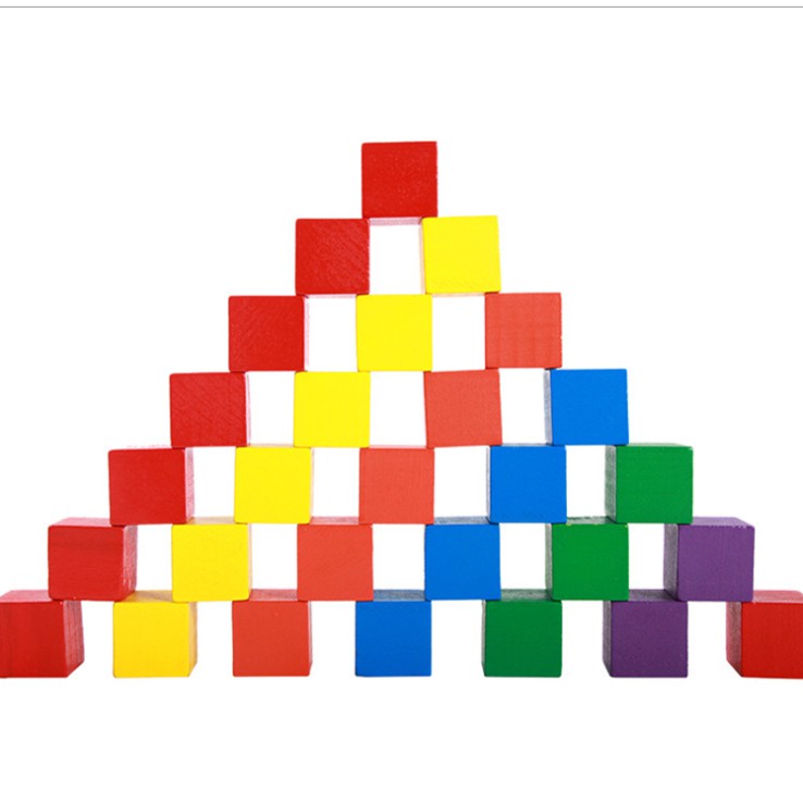 2 ซม.สีไม้ Cube Soma Cube Paediatric Development Assessment เครื่องมือคํานวณการศึกษา Cube