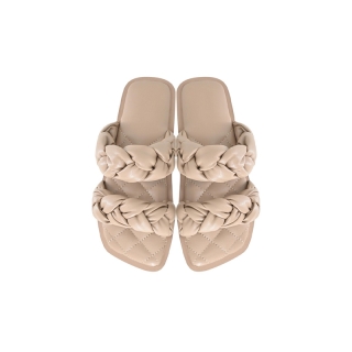 SHU PALETTE SOFT CHUNKY WOVERY SANDALS LATTE รองเท้าแตะ
