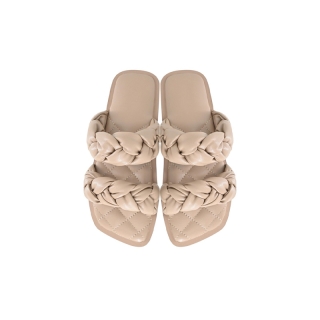 SHU PALETTE SOFT CHUNKY WOVERY SANDALS LATTE รองเท้าแตะ