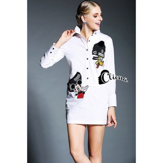 Mickey &amp; Co Embroidered Long Sleeves Shirt-Dress Shirt