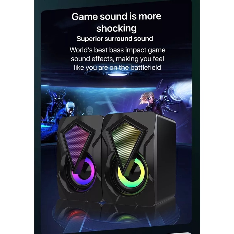 ลําโพง ลำโพงคอม ลําโพงคอมพิวเตอร์ speaker ลําโพงสเตอริโอ ลำโพงตั้งโต๊ะ สําหรับคอมพิวเตอร์ตั้งโต๊ะ รุ่น X2