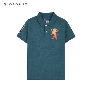 GIORDANO เสื้อโปโลเด็ก Junior 3D Lion Polo 03011222