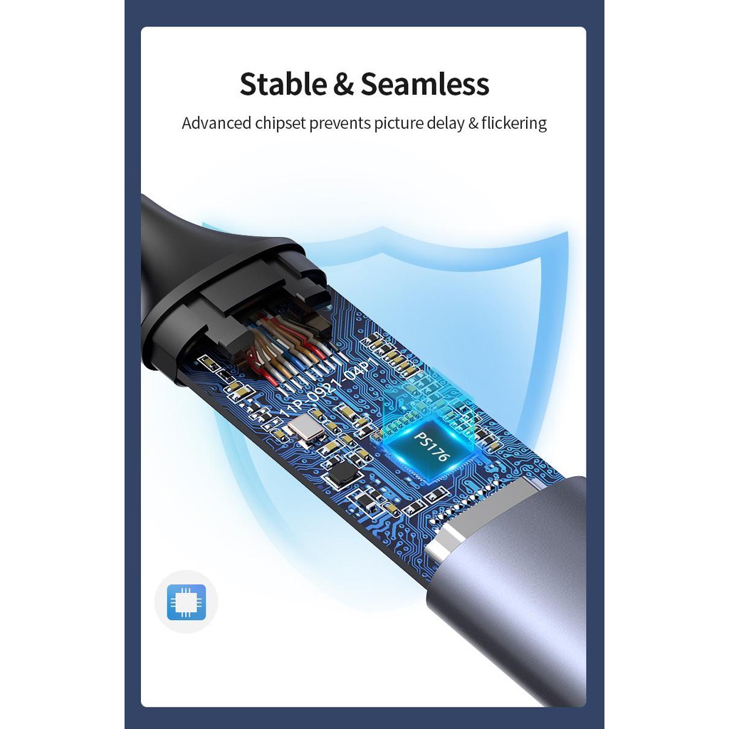 UGREEN USB C USB3.1 to HDMI แปลงสัญญาณภาพ USB Type C เป็น HDMI Adapter Aluminum Case รองรับ 4K Converter รุ่น 70444 - รูปที่ 5