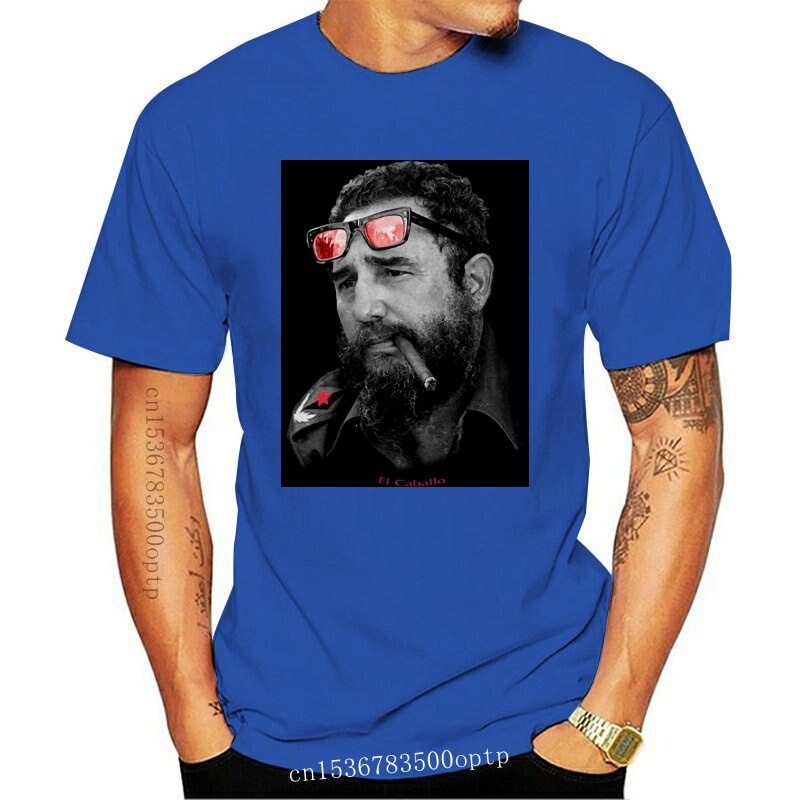 คอลูกเรือเสื้อยืดคอกลมขายดี เสื้อยืดลําลอง แขนสั้น คอกลม พิมพ์ลาย EL CABALLO - Cuba Guerilla Che Gue