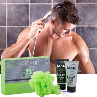 ชุดผลิตภัณฑ์อาบน้ำและโกนหนวดสำหรับผู้ชาย JUSTMEN Man Up Everyday Gift Pack 110ml.