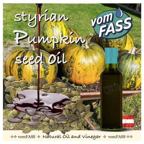 vomFASS น้ำมันเมล็ดฟักทอง (ออร์แกนิก, สกัดเย็น, จากออสเตรีย 🇦🇹)/ PUMPKIN SEED OIL (organic, cold-pressed, from Austria)