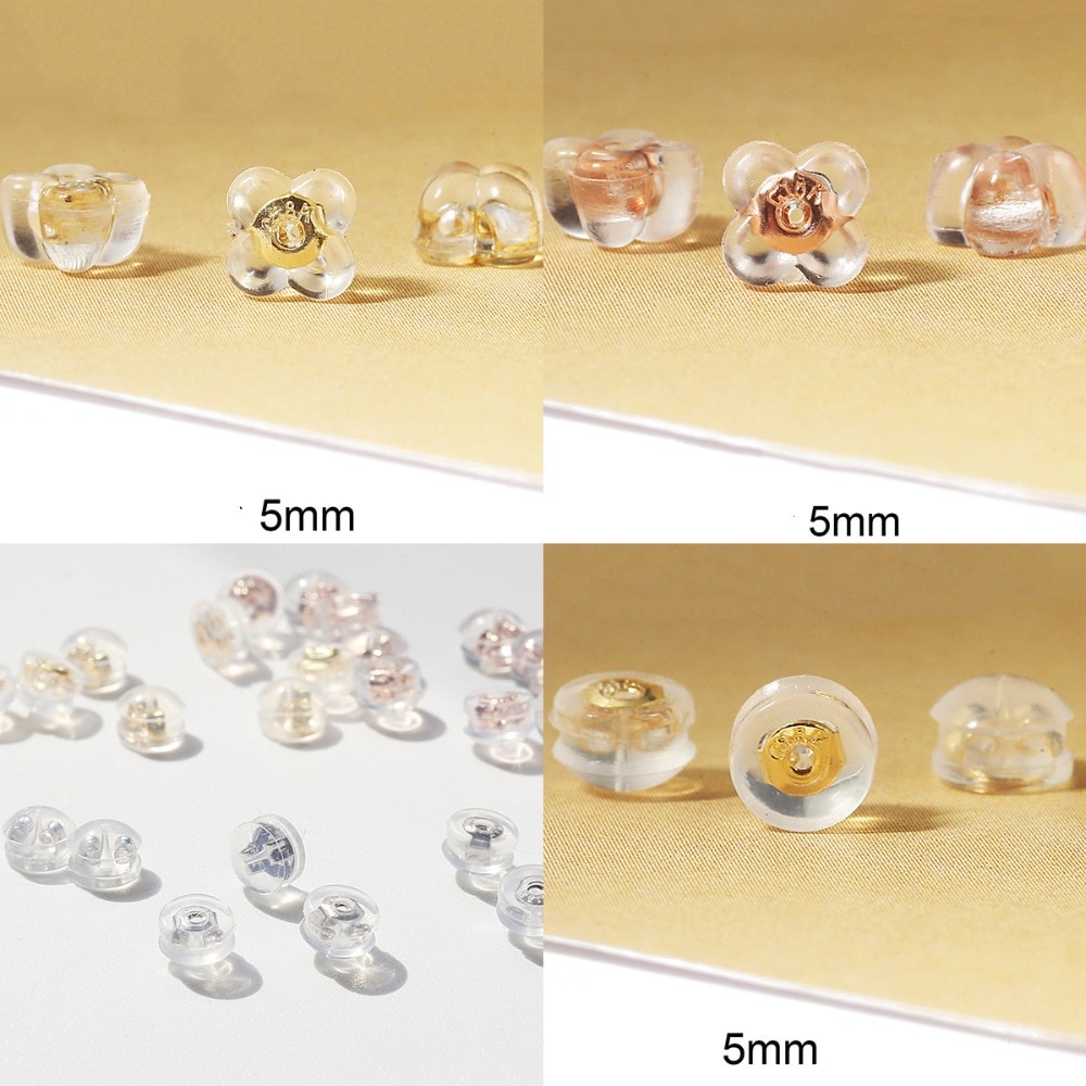 ต่างหูพลาสติกสีรุ้งสําหรับผู้หญิง 100 ชิ้น / แพ็ค - รูปที่ 5