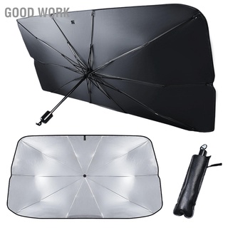 Good Work Windshield Sun Shade Cover 6 Layers Insulation Metal Material Stable Support Wide Coverage Car