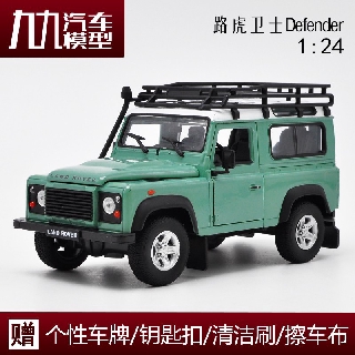 รถโมเดลสะสม WELLY 1:24 Land Rover Defender หน้ารถและประตูเปิดได้