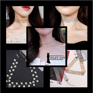 👑👗IL👗👑 พร้อมส่ง CHOCKER โชคเกอร์เงิน โชคเกอร์ทอง สร้อยคอ สร้อยมุก