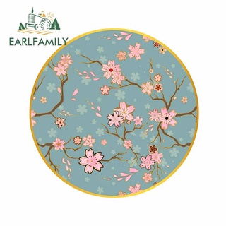 Earlfamily สติกเกอร์ติดกระจกหน้ารถยนต์ กันรอยขีดข่วน ลายอนิเมะ Sakura Spring Batik ขนาด 13 ซม. x 12.7 ซม.