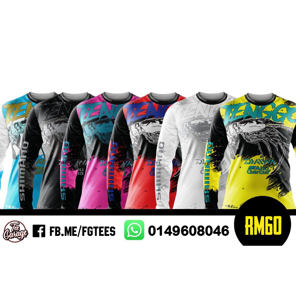 JENGGO FISHING OUTFIT BLUE SHRIMP JERSEY