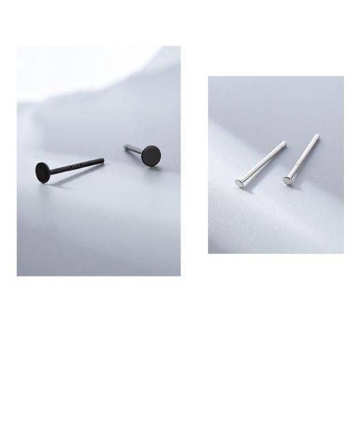 (silver 925)ต่างหูเงินแท้ แบนกลม​น่ารักมาก​(ราคาต่อ 1คู่) - รูปที่ 2