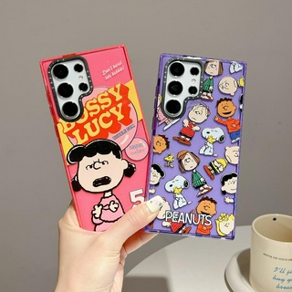 แวววาว การ์ตูนน่ารัก ครอบครัวสนู้ปปี้ ซองโทรศัพท์ Samsung Galaxy S23 Ultra S23 Plus S23 S22 Ultra Case เคสโทรศัพท์ใหม่ พิมพ์คำด้านข้าง ขอบหนาซิลิโคนป้องกันการตก เคสมือถือซัมซุง