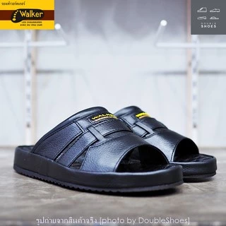 Walker รองเท้าแตะหนังแท้ พื้นนุ่ม ใส่ทน รุ่น M1338 สีดำ ไซส์ 40-46(46)