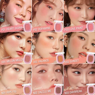 Pinkflash Ohmyhoney บลัชออน แบบฝุ่น เนื้อแมตต์ ติดทนนาน สไตล์เกาหลี 11 สี สำหรับนักศึกษาและพนักงานออฟฟิศ