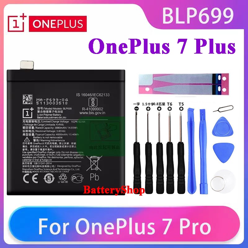 แบตเตอรี่ OnePlus 7 Pro OnePlus 7 Plus Phone Battery BLP699 4000mAh*ประกัน3 เดือน