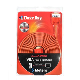 Cable VGA M/M 3+6 (5M) คละสี ThreeBoy