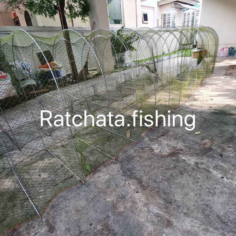 ไอ้โง่ดักปลา(ลอบดักปลา/กุ้ง)สูง90เซนและ70เซน👍(ตา2เซน/3เซน มีขนาด 5ห่วง-30ห่วง)👍พร้อมใช้งาน