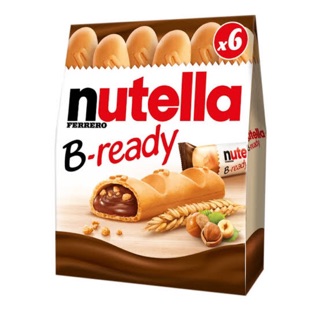 Hazelnut Chocolate Ferrero Nutella B-ready Snack, 132g, 6 Pieces