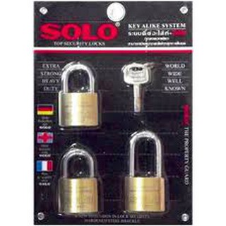 กุญแจคีย์อะไลท์ SOLO 4507N40SL/3 40 มม. 3 ตัว/ชุด SOLO40MM 4507N40SL/3PB KA PADLOCK3EA/SET