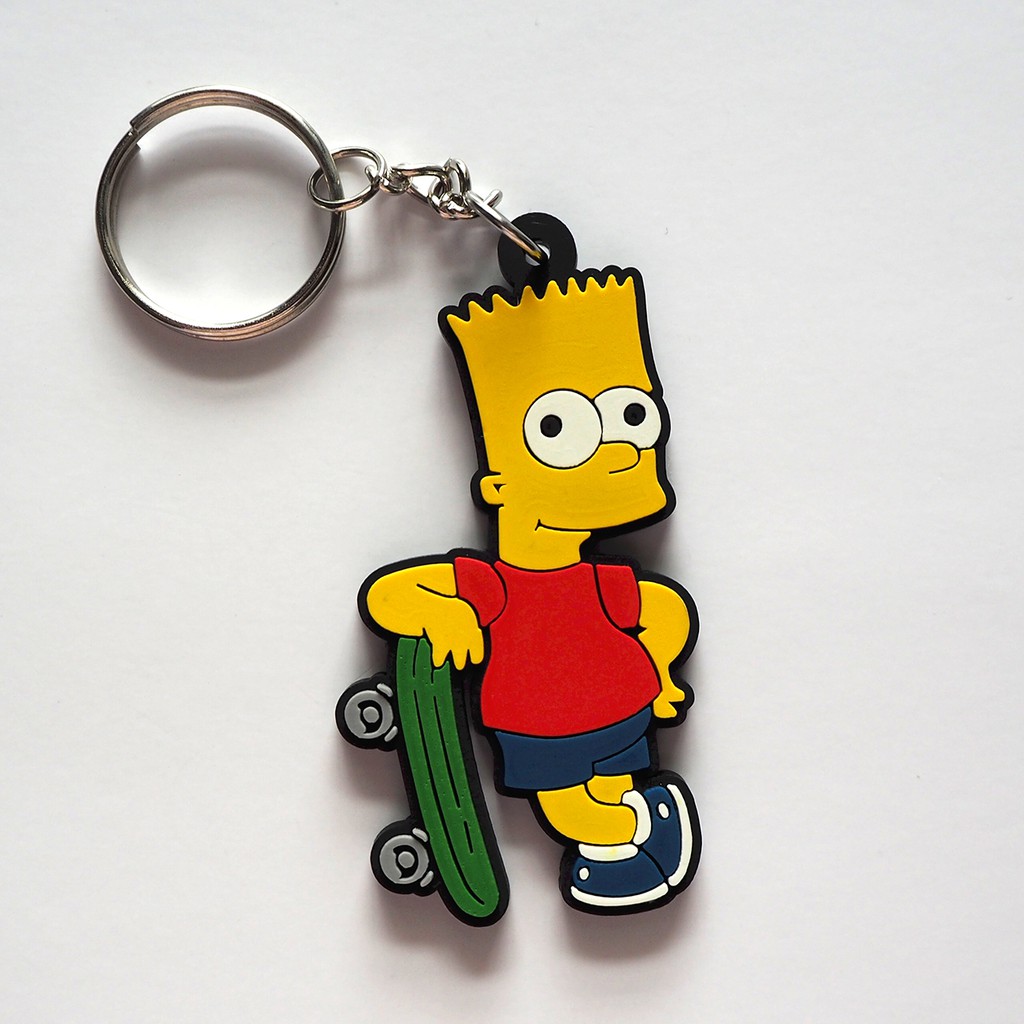 พวงกุญแจยาง Simpson ซิมพ์สัน ซิมสั้น สเก็ตบอร์ด Skate Board