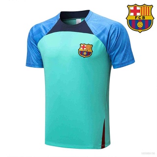 เสื้อกีฬาแขนสั้น ลายทีมฟุตบอล Barcelona พลัสไซซ์ 2022-2023 สําหรับผู้ชาย และผู้หญิง