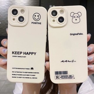 มินิมอล ยิ้ม หมีรุนแรง เคส Samsung Galaxy A23 A51 A71 A12 A22 A32 A52 A52S A72 A13 A33 A53 A73 A03 S A02 S A50 A30 S J7 J2 prime M52 M32 M22 F22 F42 M02S M02 4G 5G case ซิลิกาเจล หญิง นางแบบคู่ เปลือกนิ่ม เคส