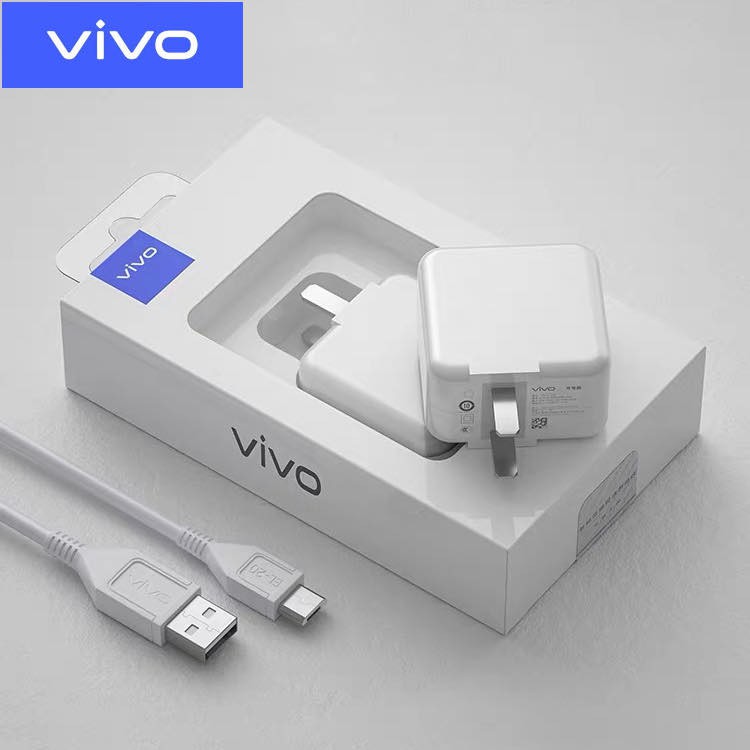ชุดชาร์จด่วน VIVO ชุดชาร์จวีโว่ ของแท้ 100% ชุดหัวชาร์จเร็ว+สายชาร์จเร็ว VIVO 1M Cable Micro USB รองรับรุ่น V9/V11i/V11/