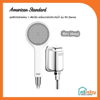 American Standard ฝักบัวสายอ่อน รุ่น จีนี่ สีเทา พร้อมวาล์วเปิด-ปิด อีซี่โฟล (ครบเซ็ต) สีโครมเมี่ยม