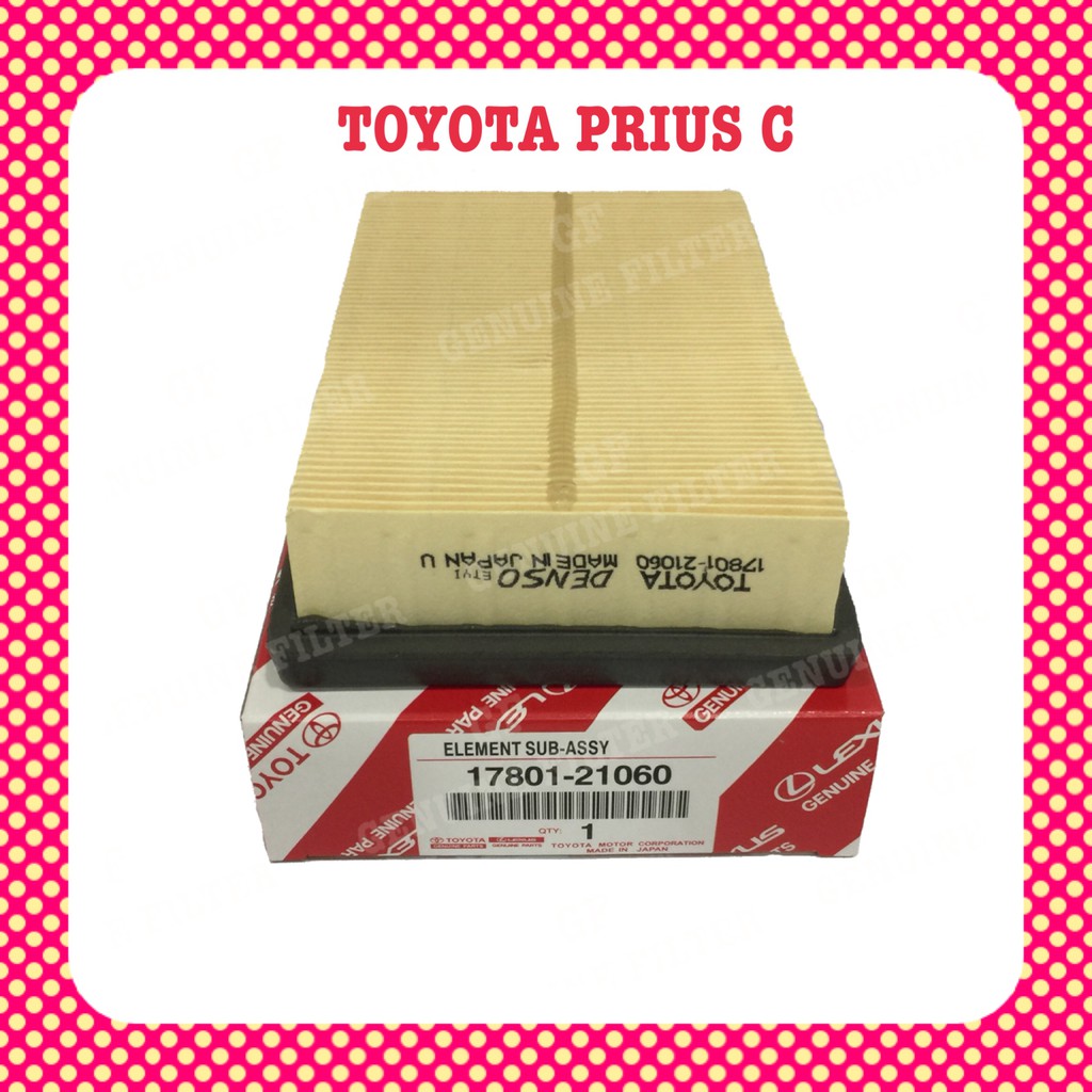 TOYOTA PRIUS C 1.5 2012 AIR FILTER 17801-21060