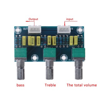 HIFI Amplifier Passive Tone Board Treble Bass Volume Control Preamp Board 2.1CH