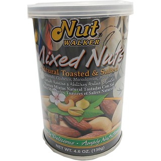 Nut Walkertoasted &amp; Salted Mixed Nuts 130g นัทวอล์กเกอร์โตสและถั่วรวมรสเค็ม 130 กรัม