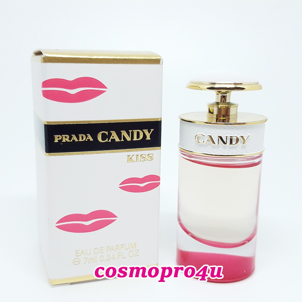 (มินิ) น้ำหอม PRADA Candy Kiss EDP 7ml หัวแต้ม พราด้า แคนดี้ คิส หอม Musk-White Floral-Vanilla M-632